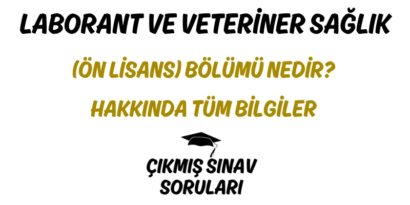 Laborant ve Veteriner Sağlık (Ön Lisans) Bölümü Nedir? Hakkında Tüm Bilgiler