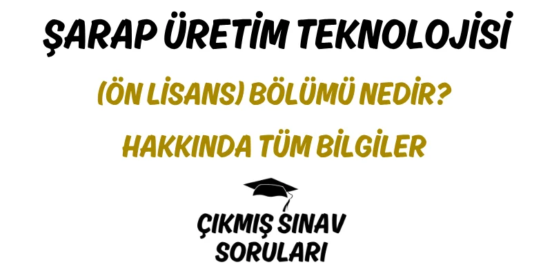 Şarap Üretim Teknolojisi (Ön Lisans) Bölümü Nedir? Hakkında Tüm Bilgiler