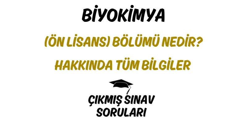 Biyokimya (Ön Lisans) Bölümü Nedir? Hakkında Tüm Bilgiler