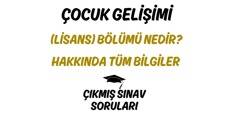 Çocuk Gelişimi (Lisans) Bölümü Nedir? Hakkında Tüm Bilgiler