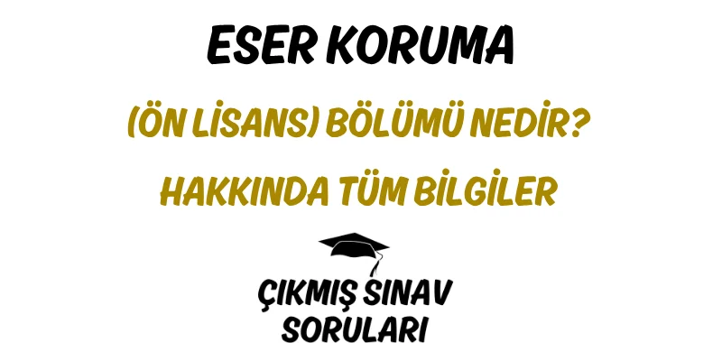 Eser Koruma (Ön Lisans) Bölümü Nedir? Hakkında Tüm Bilgiler